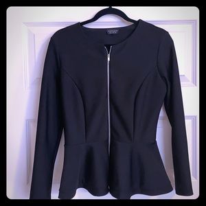 Topshop black zip up blazer